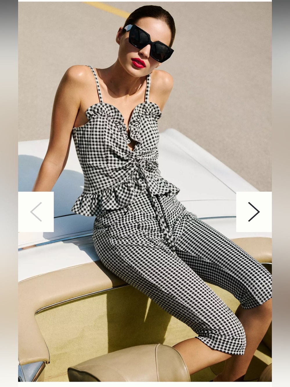 Maeve Anthropologie Gingham Capri Pants Size 6